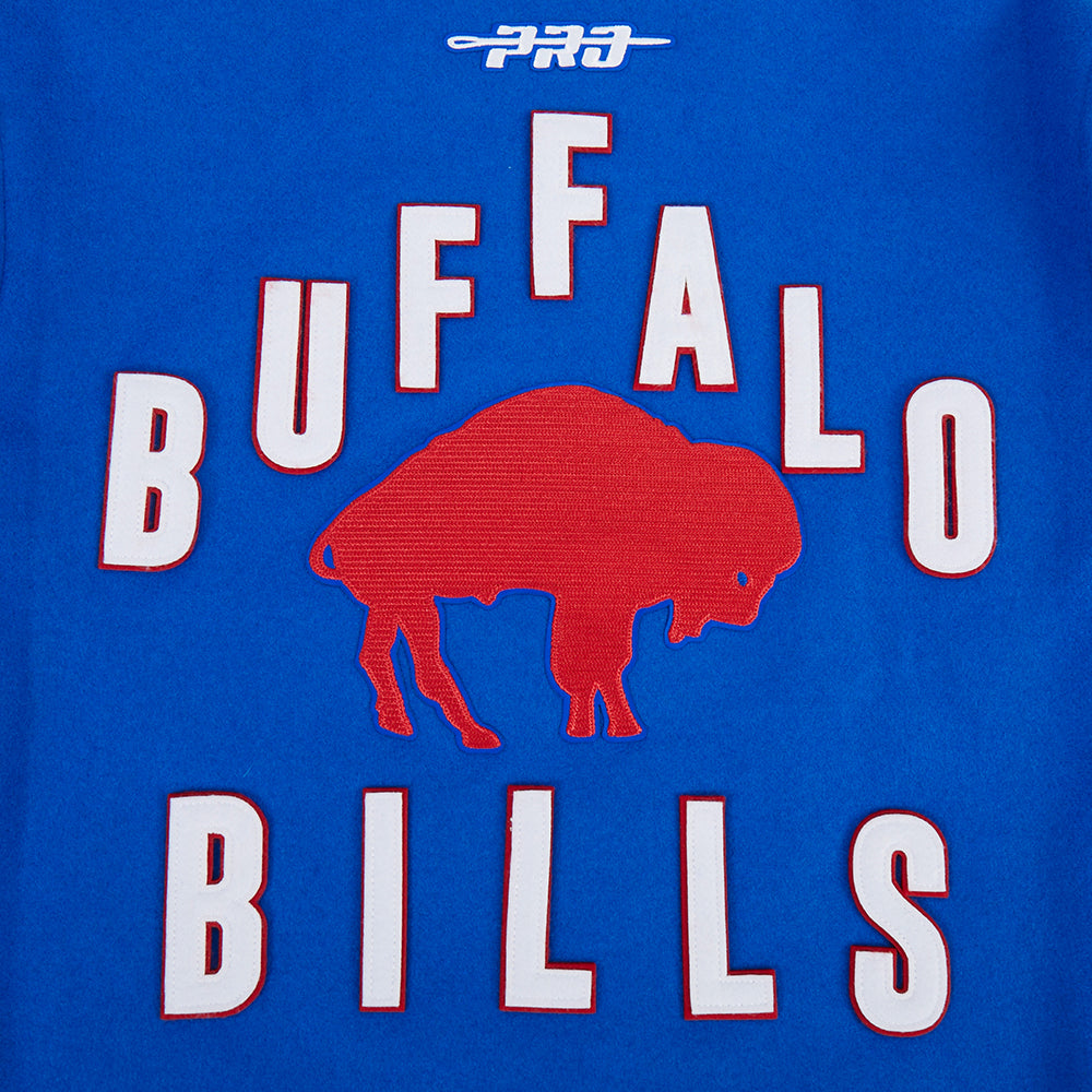 NFL BUFFALO BILLS ON TOP Men VARSITY JACKET (ROYAL BLUE/RED) product image 6, provided for visual reference and product