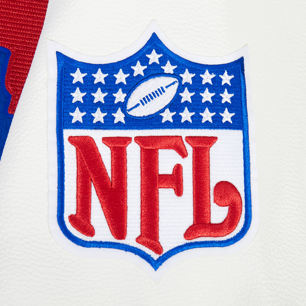 NFL BUFFALO BILLS ON TOP Men VARSITY JACKET (ROYAL BLUE/RED) product image 8, provided for visual reference and product