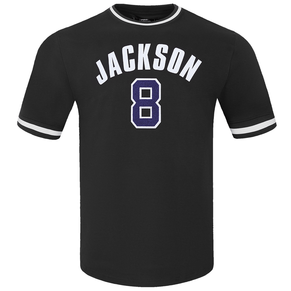 NFL BALTIMORE RAVENS LAMAR JACKSON #8 Men T-Shirt (BLACK) product image 1, provided for visual reference and product detail