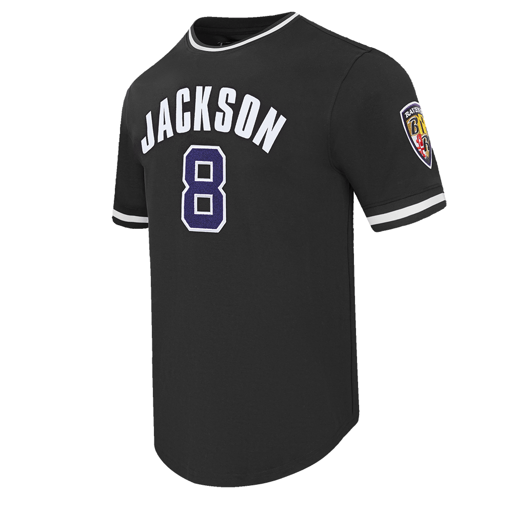 NFL BALTIMORE RAVENS LAMAR JACKSON #8 Men T-Shirt (BLACK) product image 2, provided for visual reference and product detail
