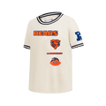 NFL CHICAGO BEARS RETRO CLASSIC BIG BOY'S SS STRIPED RIB T-Shirt (EGGSHELL/ MIDNIGHT NAVY) product image 1, provided for