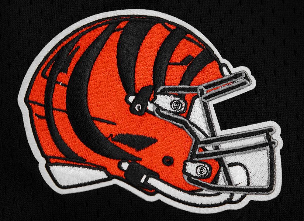 NFL CINCINNATI BENGALS JOE BURROW #9 Men MESH BUTTON DOWN SHIRT (BLACK/ORANGE) product image 6, provided for visual