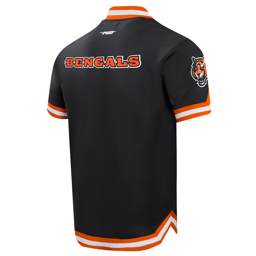 NFL CINCINNATI BENGALS JOE BURROW #9 CLASSIC Men WARM UP JACKET (BLACK/ORANGE) product image 4, provided for visual