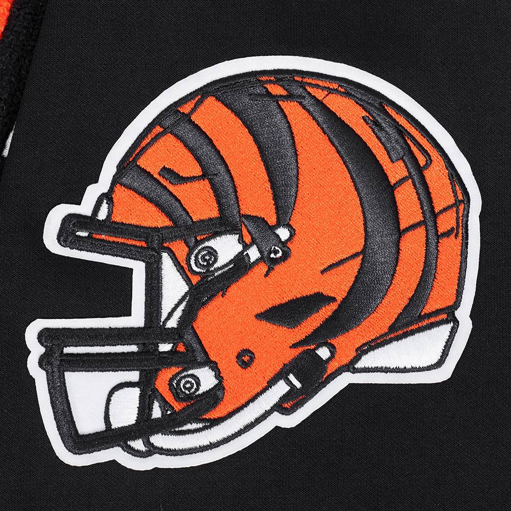 NFL CINCINNATI BENGALS JOE BURROW #9 CLASSIC Men WARM UP JACKET (BLACK/ORANGE) product image 5, provided for visual