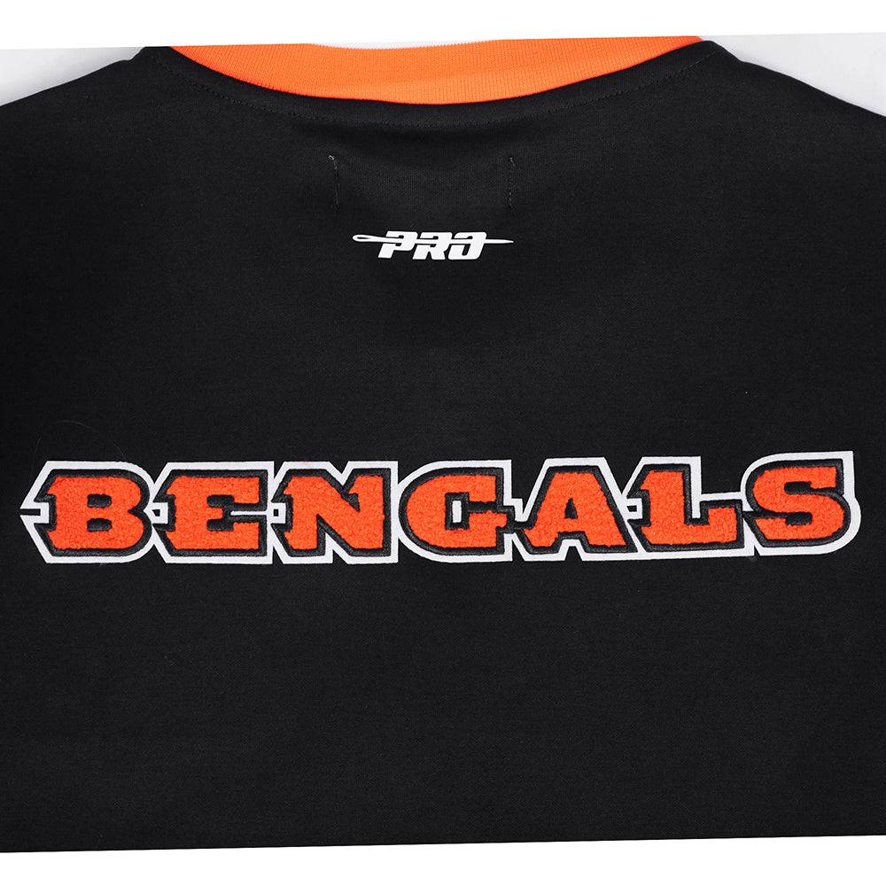 NFL CINCINNATI BENGALS JOE BURROW #9 CLASSIC Men WARM UP JACKET (BLACK/ORANGE) product image 9, provided for visual