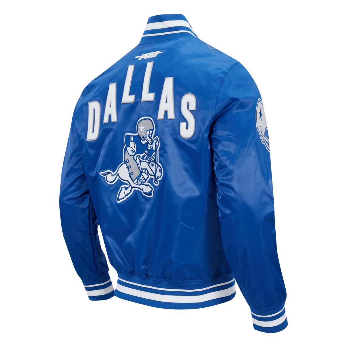 NFL DALLAS COWBOYS ON TOP Men SATIN JACKET (DODGER BLUE) product image 4, provided for visual reference and product detail