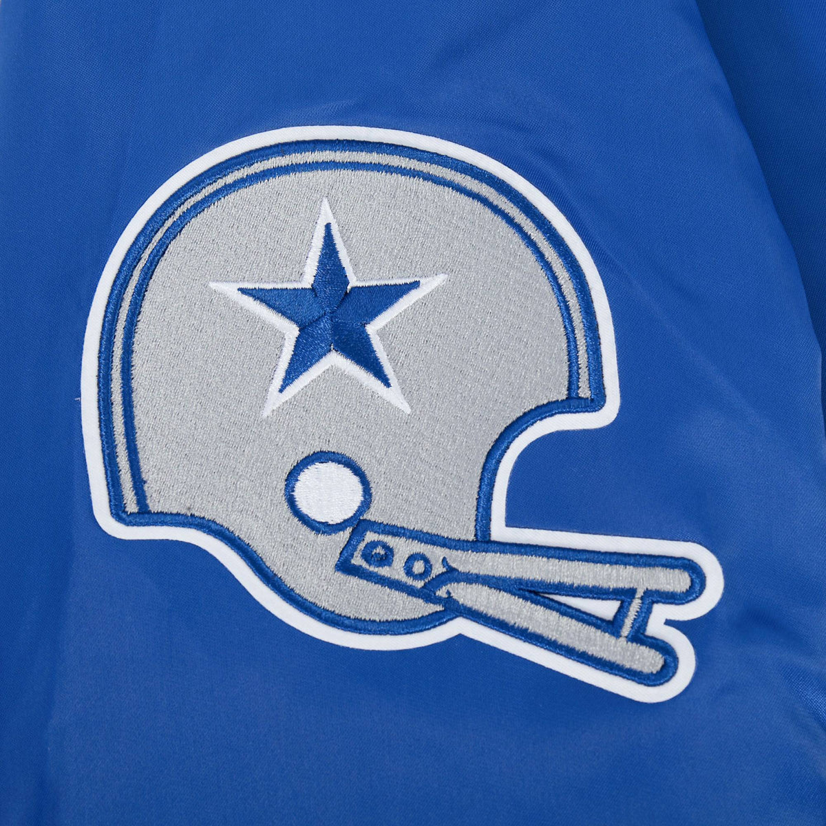 NFL DALLAS COWBOYS ON TOP Men SATIN JACKET (DODGER BLUE) product image 5, provided for visual reference and product detail