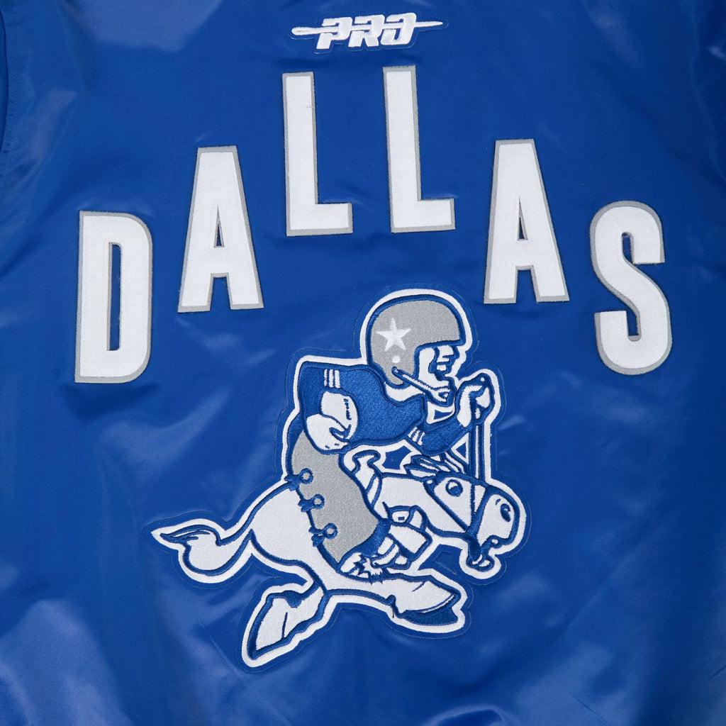 NFL DALLAS COWBOYS ON TOP Men SATIN JACKET (DODGER BLUE) product image 7, provided for visual reference and product detail