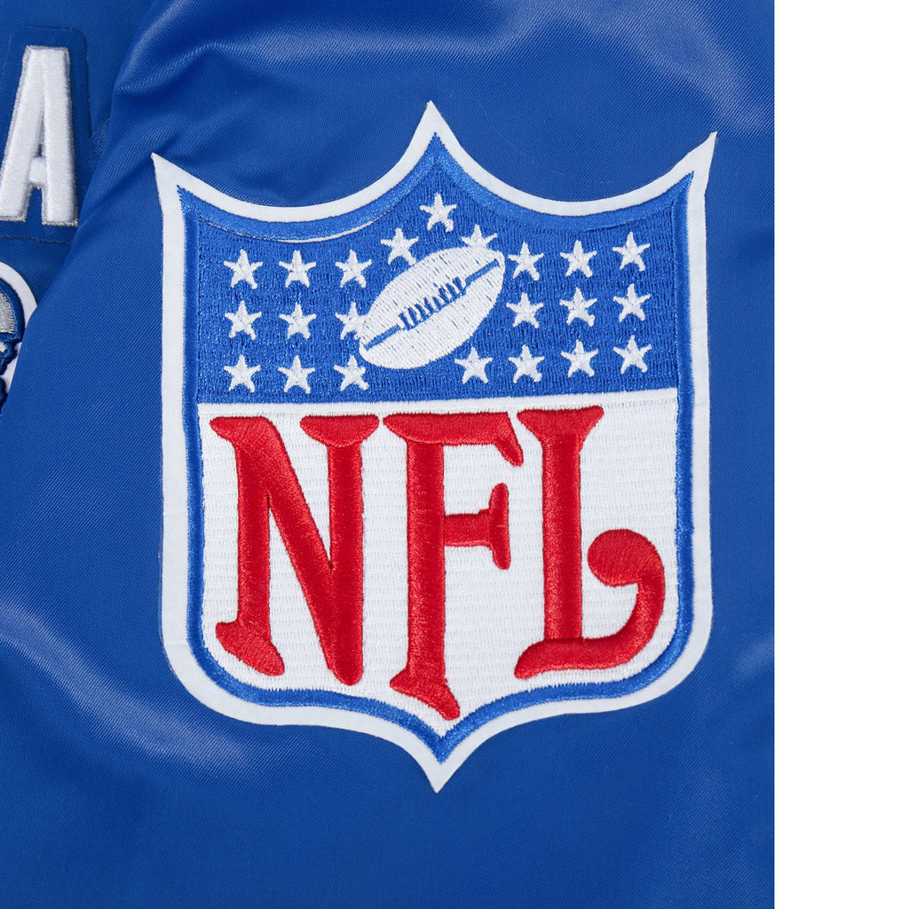 NFL DALLAS COWBOYS ON TOP Men SATIN JACKET (DODGER BLUE) product image 8, provided for visual reference and product detail