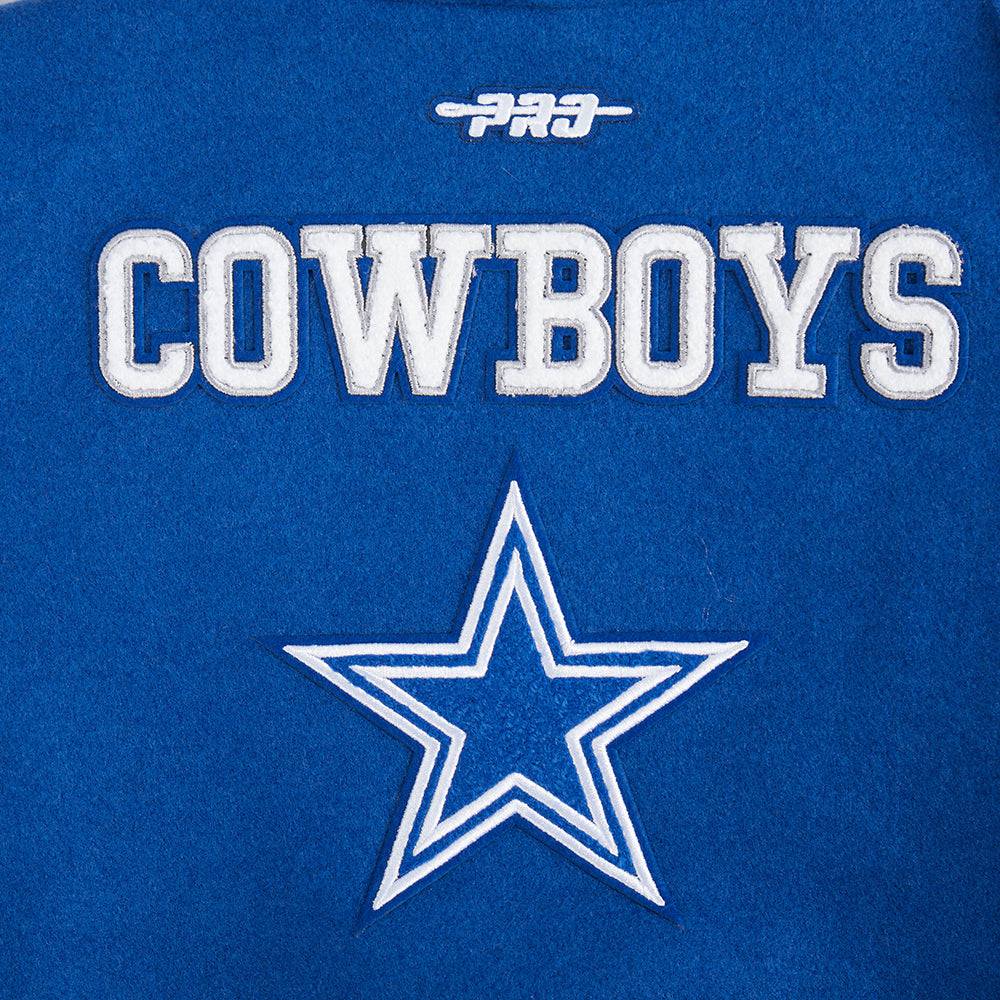 NFL Dallas Cowboys Retro Classic Little Boy'S Rib Wool Varsity Jacket (Dodger Blue/White) product image 5, provided for