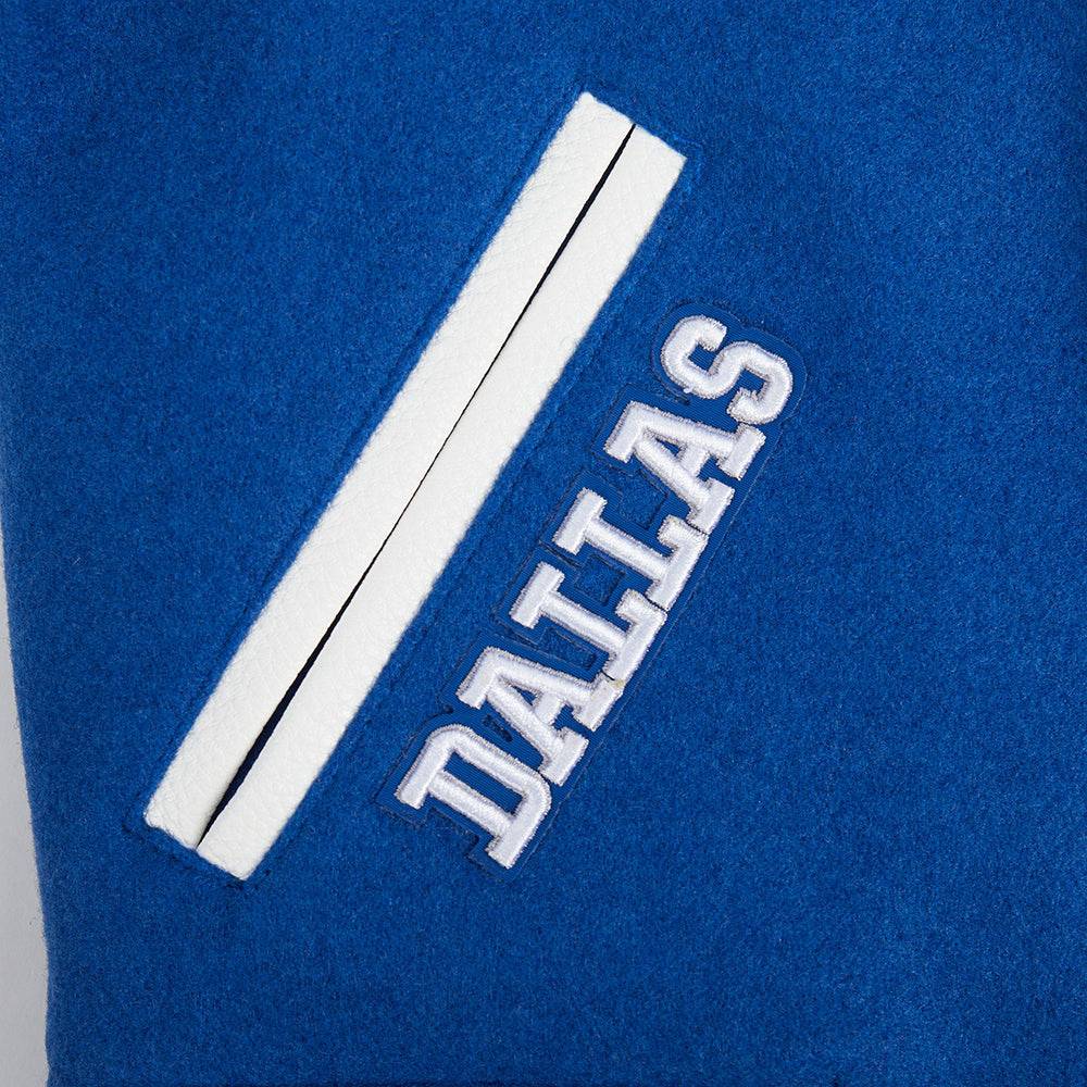NFL Dallas Cowboys Retro Classic Little Boy'S Rib Wool Varsity Jacket (Dodger Blue/White) product image 8, provided for