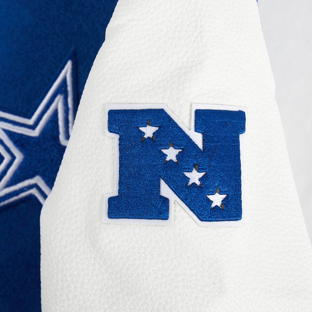 NFL Dallas Cowboys Retro Classic Little Boy'S Rib Wool Varsity Jacket (Dodger Blue/White) product image 9, provided for