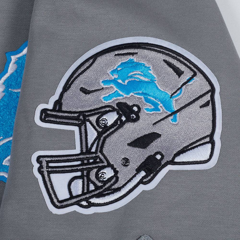 NFL DETROIT LIONS CLASSIC CHENILLE Men BUTTON DOWN (GRAY) product image 5, provided for visual reference and product detail