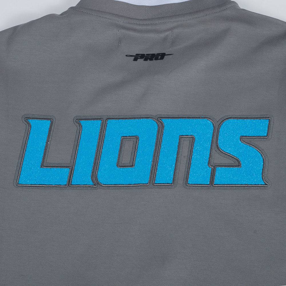 NFL DETROIT LIONS CLASSIC CHENILLE Men BUTTON DOWN (GRAY) product image 7, provided for visual reference and product detail