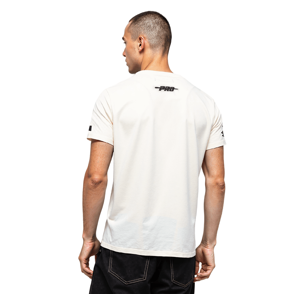 NFL DETROIT LIONS REBEL ATHLETICS STACKED LOGO Men SJ T-Shirt (EGGSHELL) product image 11, provided for visual reference and