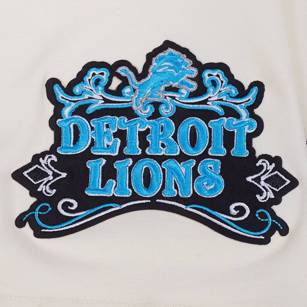 NFL DETROIT LIONS REBEL ATHLETICS STACKED LOGO Men SJ T-Shirt (EGGSHELL) product image 9, provided for visual reference and