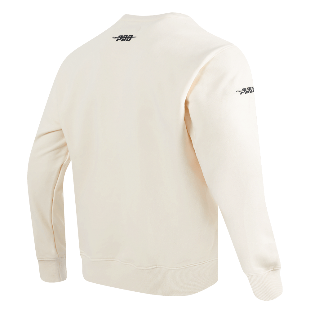NFL DETROIT LIONS REBEL ATHLETICS Men FLC CREWNECK (EGGSHELL) product image 4, provided for visual reference and product