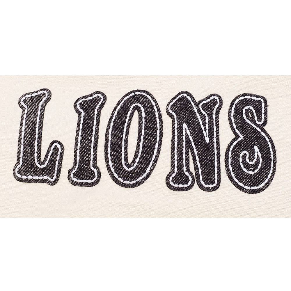 NFL DETROIT LIONS REBEL ATHLETICS Men FLC CREWNECK (EGGSHELL) product image 7, provided for visual reference and product