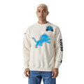 NFL DETROIT LIONS REBEL ATHLETICS Men FLC CREWNECK (EGGSHELL) product image 1, provided for visual reference and product