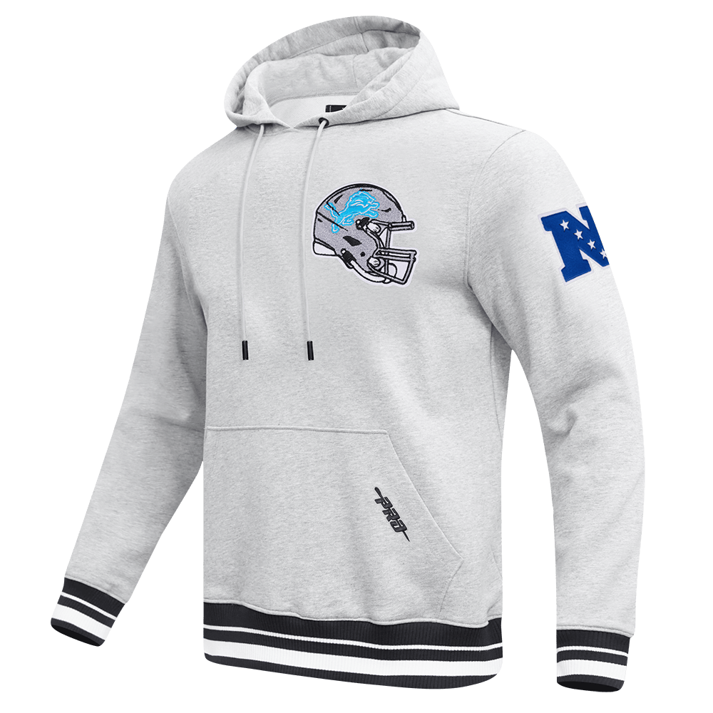 NFL DETROIT LIONS DAY ONE Men PULL OVER HOODIE (HEATHER GRAY/BLACK) product image 3, provided for visual reference and