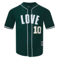 NFL GREEN BAY PACKERS JORDAN LOVE #10 CLASSIC Men MESH BUTTON DOWN SHIRT (FOREST GREEN) product image 1, provided for visual