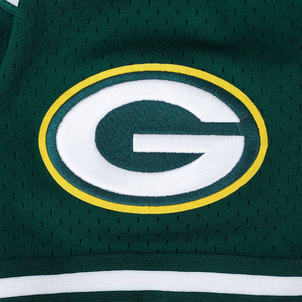 NFL GREEN BAY PACKERS JORDAN LOVE #10 CLASSIC Men MESH BUTTON DOWN SHIRT (FOREST GREEN) product image 5, provided for visual