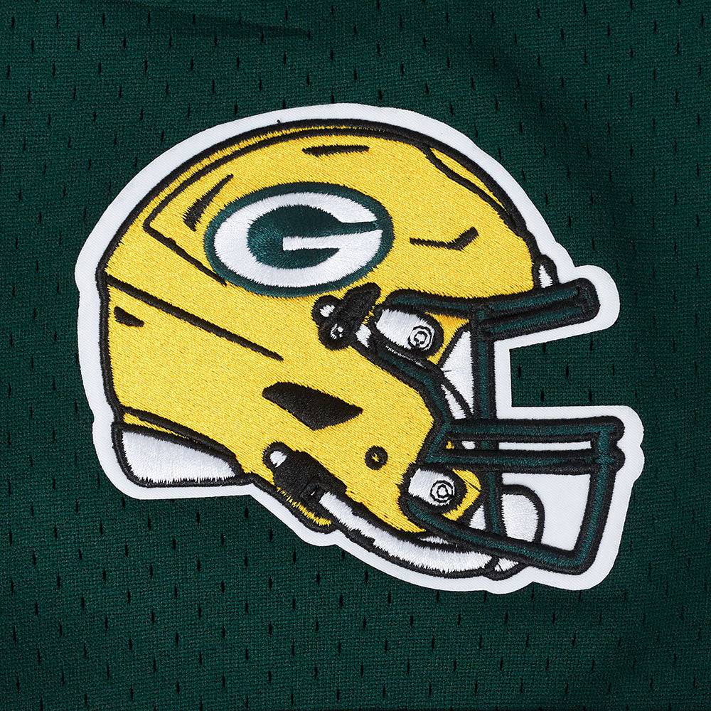 NFL GREEN BAY PACKERS JORDAN LOVE #10 CLASSIC Men MESH BUTTON DOWN SHIRT (FOREST GREEN) product image 7, provided for visual