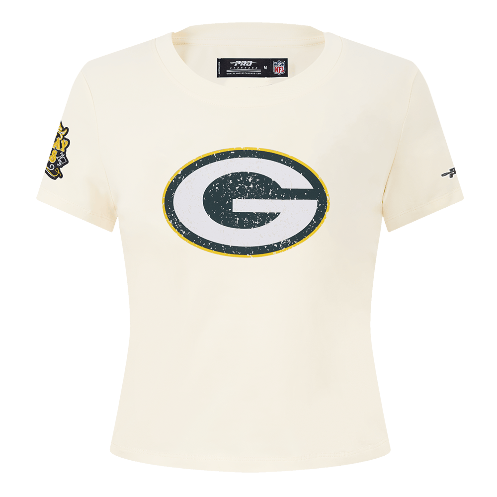 NFL GREEN BAY PACKERS REBEL ATHLETICS Women BABY DOLL T-Shirt (EGGSHELL) product image 3, provided for visual reference and