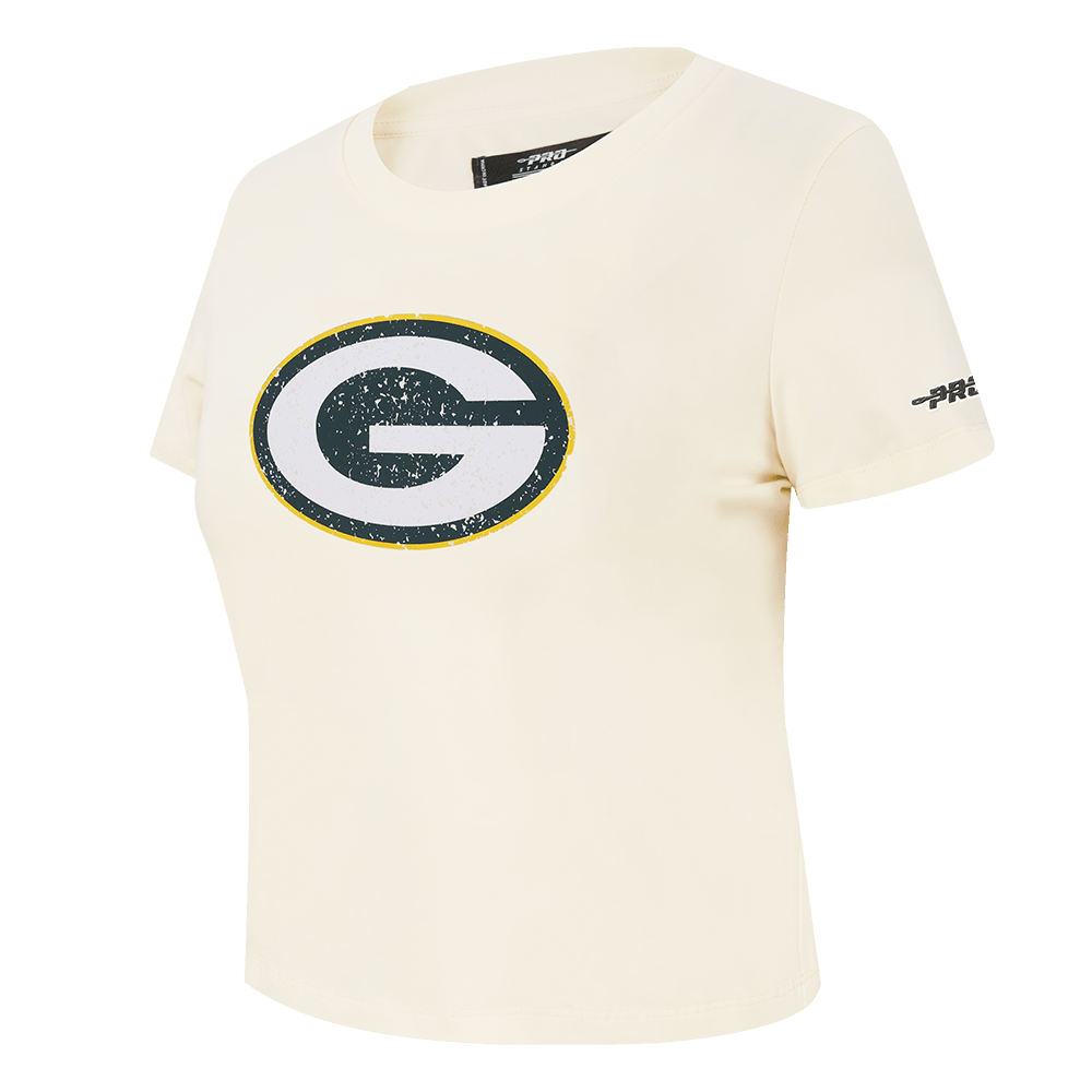 NFL GREEN BAY PACKERS REBEL ATHLETICS Women BABY DOLL T-Shirt (EGGSHELL) product image 6, provided for visual reference and