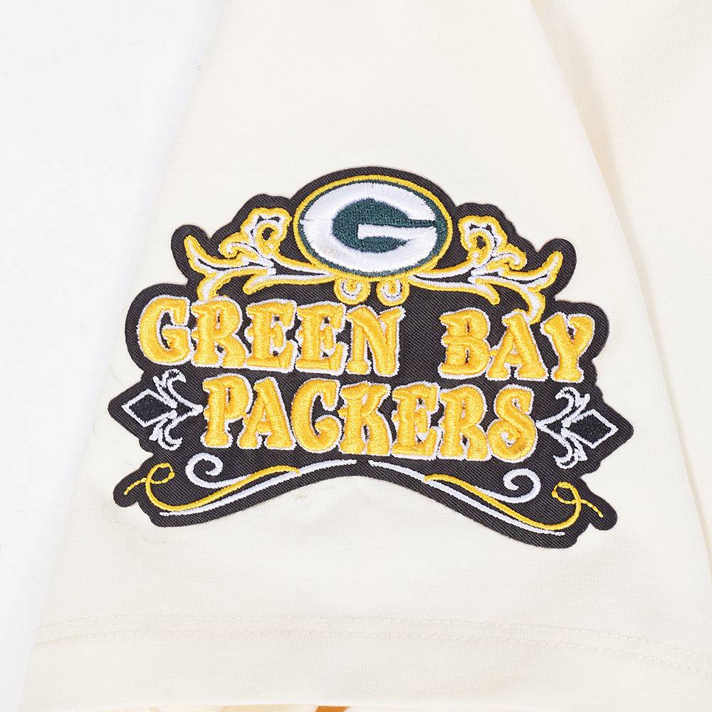 NFL GREEN BAY PACKERS REBEL ATHLETICS Women BABY DOLL T-Shirt (EGGSHELL) product image 10, provided for visual reference and