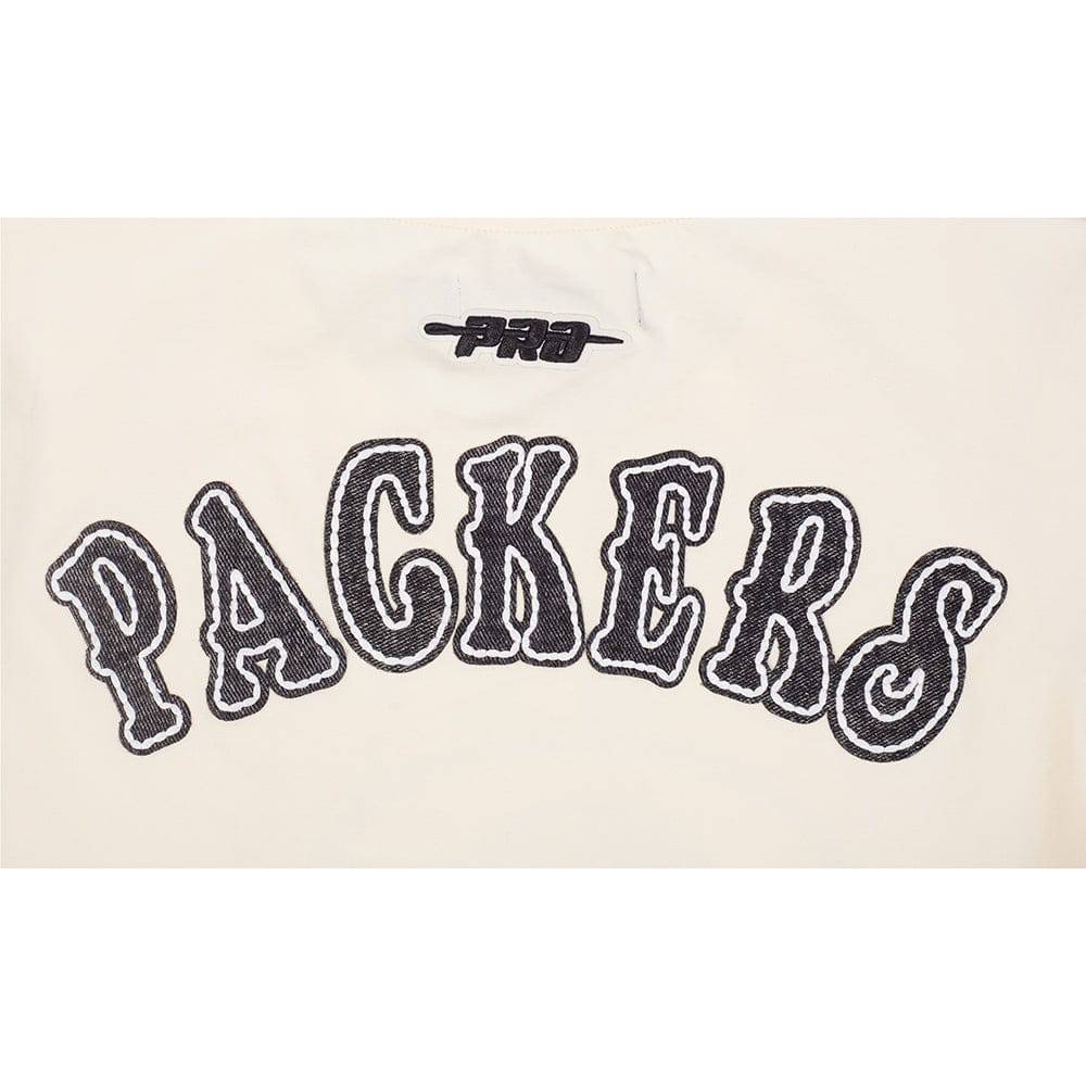 NFL GREEN BAY PACKERS REBEL ATHLETICS Women BABY DOLL T-Shirt (EGGSHELL) product image 11, provided for visual reference and
