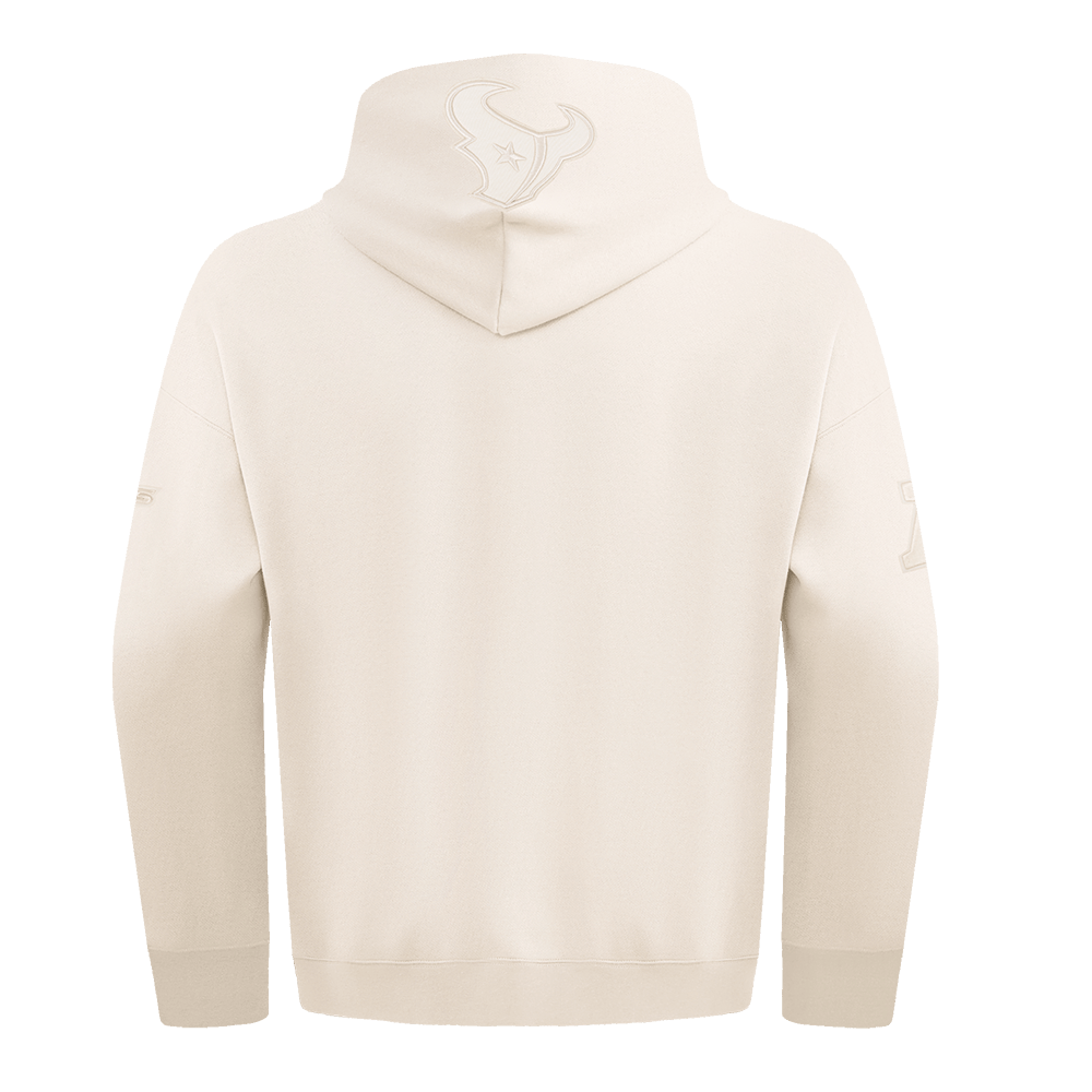 NFL HOUSTON TEXANS NEUTRAL Men DROP SHOULDER PULLOVER HOODIE (EGGSHELL) product image 3, provided for visual reference and