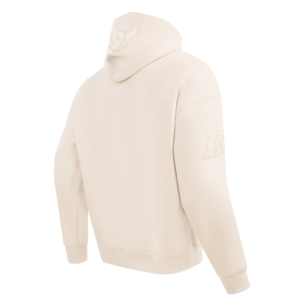 NFL HOUSTON TEXANS NEUTRAL Men DROP SHOULDER PULLOVER HOODIE (EGGSHELL) product image 4, provided for visual reference and