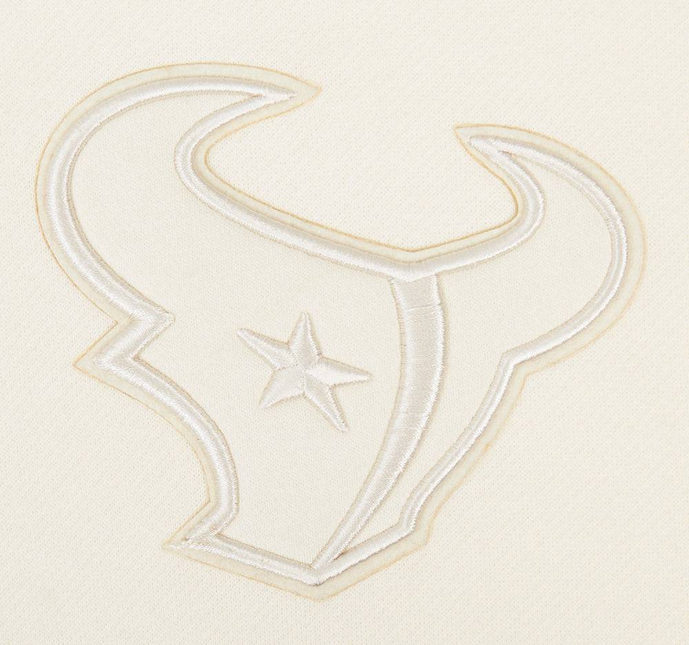 NFL HOUSTON TEXANS NEUTRAL Men DROP SHOULDER PULLOVER HOODIE (EGGSHELL) product image 5, provided for visual reference and