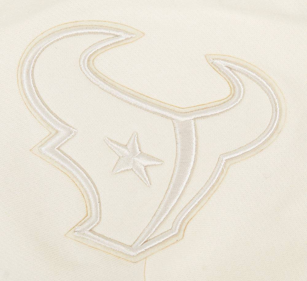 NFL HOUSTON TEXANS NEUTRAL Men DROP SHOULDER PULLOVER HOODIE (EGGSHELL) product image 8, provided for visual reference and