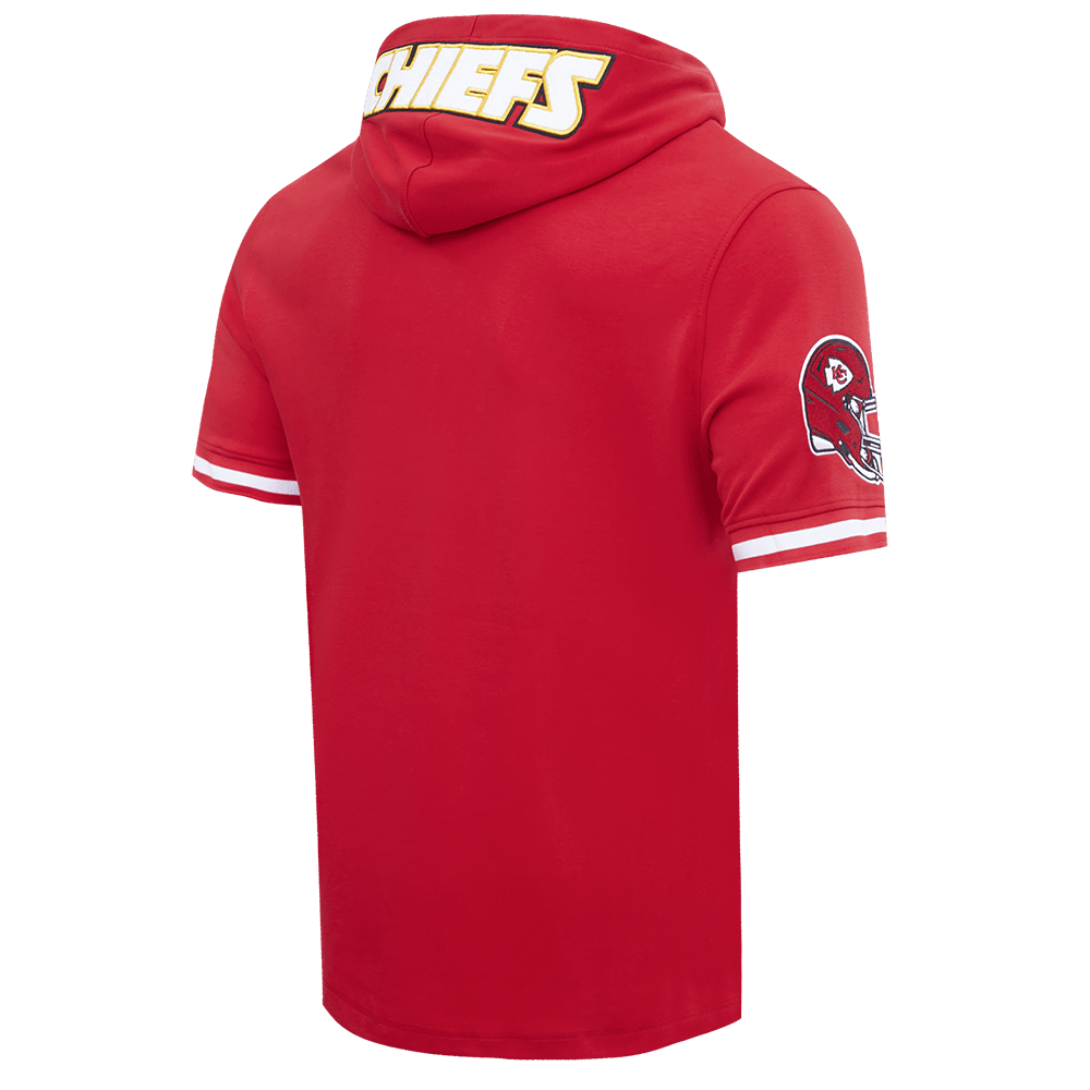 NFL KANSAS CITY CHIEFS PATRICK MAHOMES #15 Men SHORT SLEEVE PULLOVER HOODIE (RED) product image 4, provided for visual