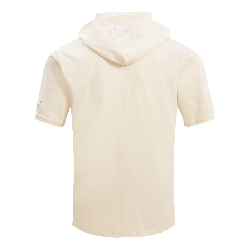 NFL KANSAS CITY CHIEFS PATRICK MAHOMES #15 NEUTRAL Men SHORT SLEEVE PULLOVER HOODIE (EGGSHELL) product image 3, provided for