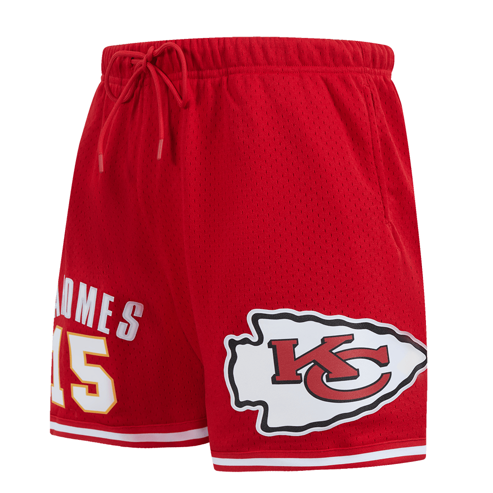 NFL KANSAS CITY CHIEFS PATRICK MAHOMES #15 Men MESH SHORT (RED) product image 1, provided for visual reference and product