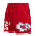 NFL KANSAS CITY CHIEFS PATRICK MAHOMES #15 Men MESH SHORT (RED) product image 1, provided for visual reference and product