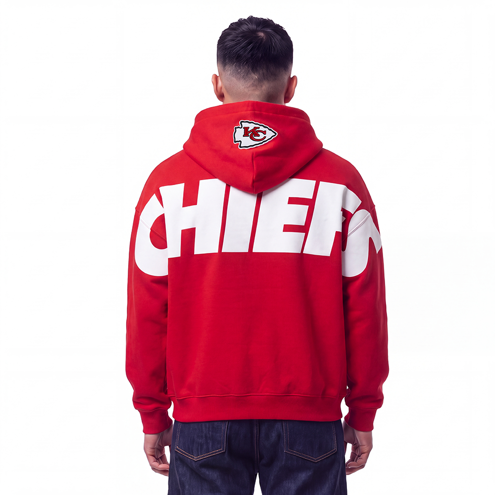 NFL KANSAS CITY CHIEFS PLAYBACK Men PULL OVER HOODIE (RED) product image 2, provided for visual reference and product detail