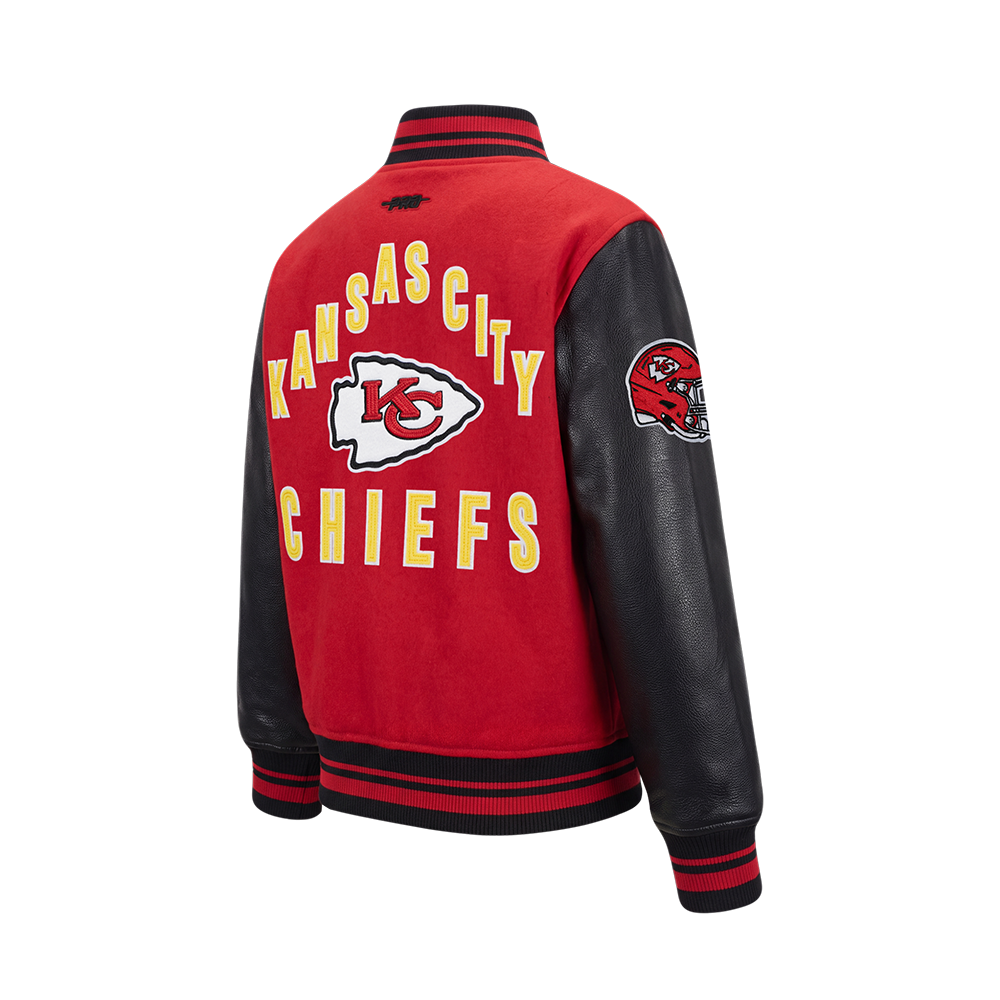 NFL Kansas City Chiefs On Top Big Boy'S Varsity Jacket (Red/Black) product image 4, provided for visual reference and