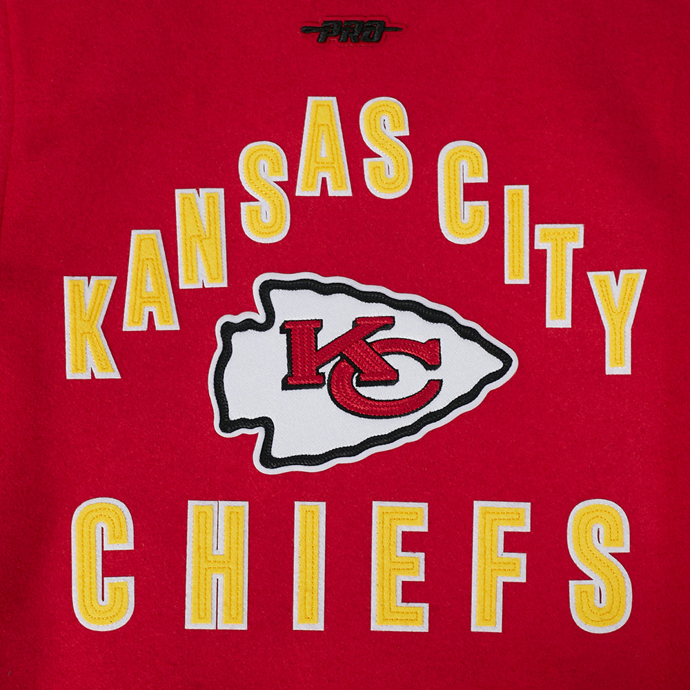 NFL Kansas City Chiefs On Top Big Boy'S Varsity Jacket (Red/Black) product image 7, provided for visual reference and
