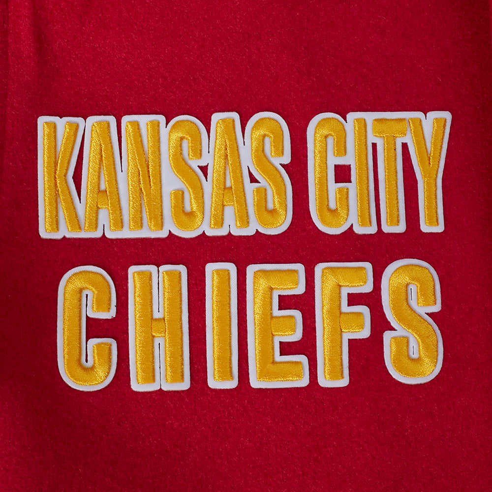 NFL Kansas City Chiefs On Top Big Boy'S Varsity Jacket (Red/Black) product image 9, provided for visual reference and