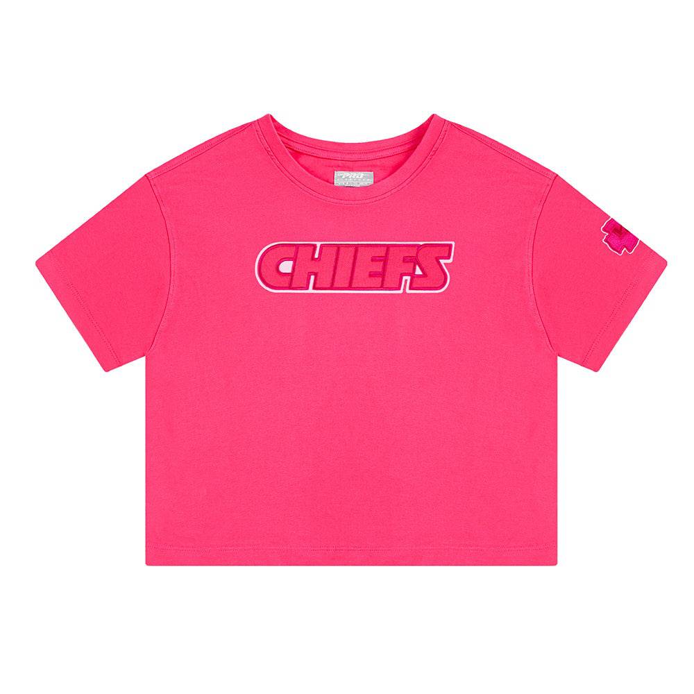 NFL KANSAS CITY CHIEFS TRIPLE PINK BIG GIRL'S SHORT SLEEVE BOXY T-Shirt (BEETROOT PURPLE) product image 1, provided for
