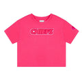 NFL KANSAS CITY CHIEFS TRIPLE PINK BIG GIRL'S SHORT SLEEVE BOXY T-Shirt (BEETROOT PURPLE) product image 1, provided for
