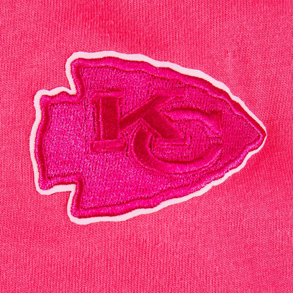 NFL KANSAS CITY CHIEFS TRIPLE PINK BIG GIRL'S SHORT SLEEVE BOXY T-Shirt (BEETROOT PURPLE) product image 4, provided for