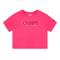 NFL KANSAS CITY CHIEFS TRIPLE PINK LITTLE GIRL'S SHORT SLEEVE BOXY T-Shirt (BEETROOT PURPLE) product image 1, provided for