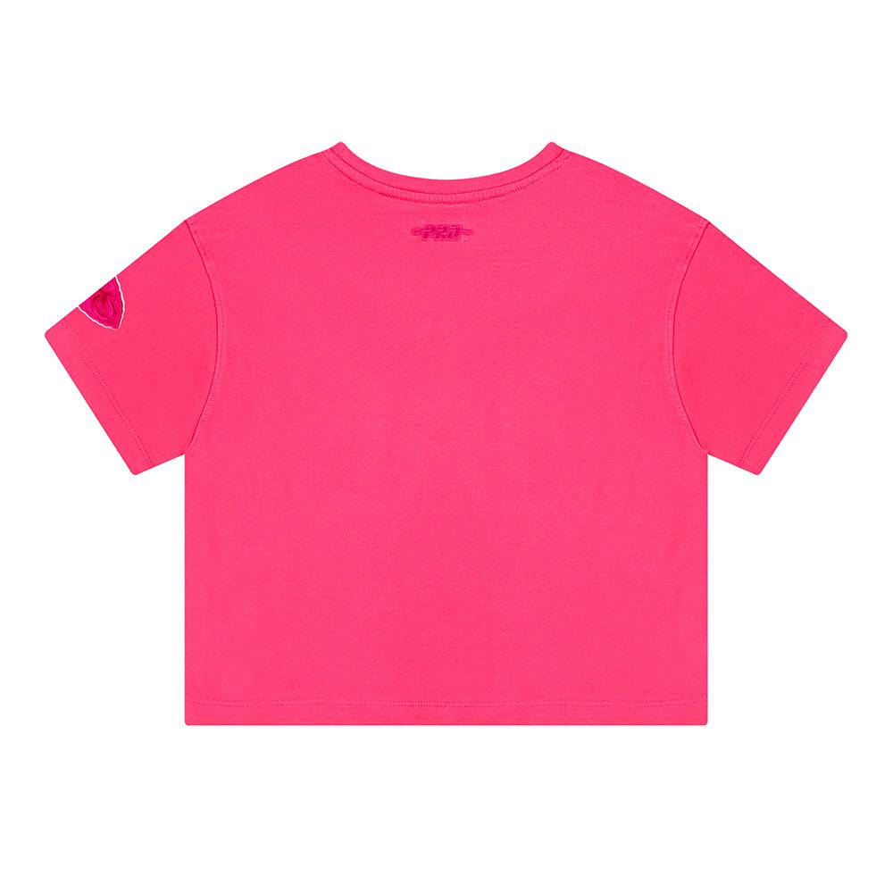 NFL KANSAS CITY CHIEFS TRIPLE PINK LITTLE GIRL'S SHORT SLEEVE BOXY T-Shirt (BEETROOT PURPLE) product image 2, provided for