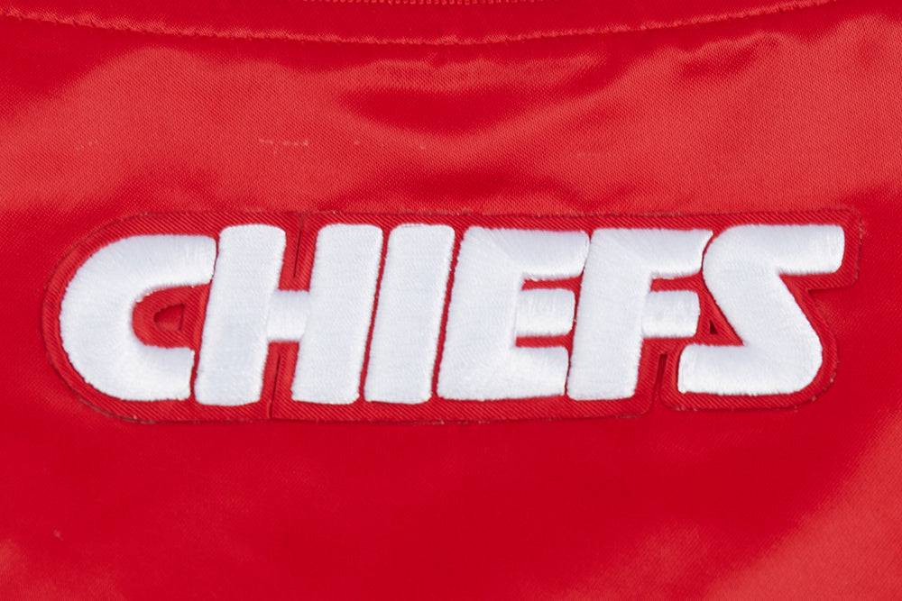 NFL KANSAS CITY CHIEFS SCRIPT TAIL Women SATIN JACKET (RED) product image 6, provided for visual reference and product