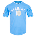 NFL LOS ANGELES CHARGERS JUSTIN HERBERT #10 Men MESH T-Shirt (UNIVERSITY BLUE) product image 1, provided for visual